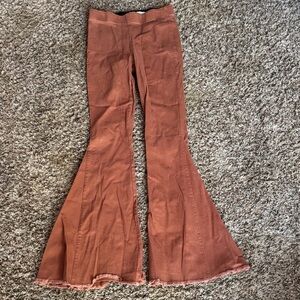 Women's Flare & Wide Leg Jeans - Rust
